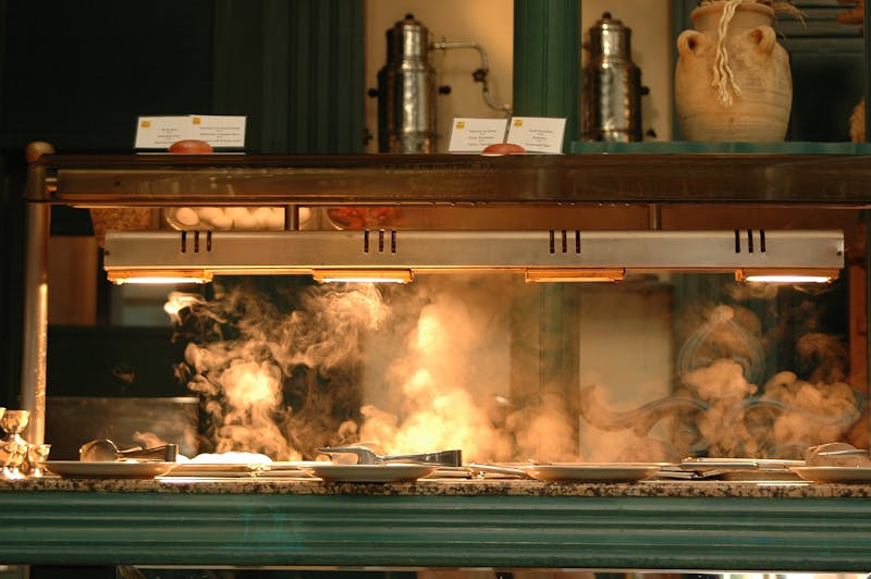 Meuble buffet chauffant